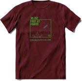 ME-262 Vliegtuig T-Shirt | Unisex leger Kleding | Dames - Heren Straaljager shirt | Army F16 | Grappig bouwpakket Cadeau | - Burgundy - XL