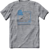 AV-8B Vliegtuig T-Shirt | Unisex leger Kleding | Dames - Heren Straaljager shirt | Army F16 | Grappig bouwpakket Cadeau | - Donker Grijs - Gemaleerd - XXL