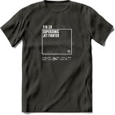 F-18 Vliegtuig T-Shirt | Unisex leger Kleding | Dames - Heren Straaljager shirt | Army F16 | Grappig bouwpakket Cadeau | - Donker Grijs - 3XL