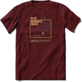 SU-33 Vliegtuig T-Shirt | Unisex leger Kleding | Dames - Heren Straaljager shirt | Army F16 | Grappig bouwpakket Cadeau | - Burgundy - XXL