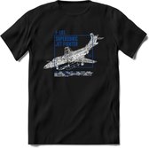 F-101 Vliegtuig T-Shirt | Unisex leger Kleding | Dames - Heren Straaljager shirt | Army F16 | Grappig bouwpakket Cadeau | - Zwart - L