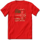 F-18 Vliegtuig T-Shirt | Unisex leger Kleding | Dames - Heren Straaljager shirt | Army F16 | Grappig bouwpakket Cadeau | - Rood - M