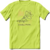 F-22 Vliegtuig T-Shirt | Unisex leger Kleding | Dames - Heren Straaljager shirt | Army F16 | Grappig bouwpakket Cadeau | - Groen - XXL