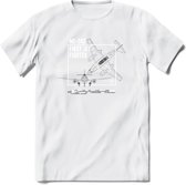 ME-262 Vliegtuig T-Shirt | Unisex leger Kleding | Dames - Heren Straaljager shirt | Army F16 | Grappig bouwpakket Cadeau | - Wit - XL