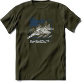 F-15 Vliegtuig T-Shirt | Unisex leger Kleding | Dames - Heren Straaljager shirt | Army F16 | Grappig bouwpakket Cadeau | - Leger Groen - M