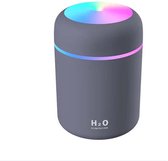 Aroma diffuser 300ML - GRIJS - Aromatherapie - Geur Verdamper - Luchtbevochtiger met Sfeer en nachtlampje - Vernevelaar - Etherische Olie -Donker