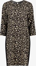 TwoDay dames jurk met luipaardprint - Zwart - Maat XXL
