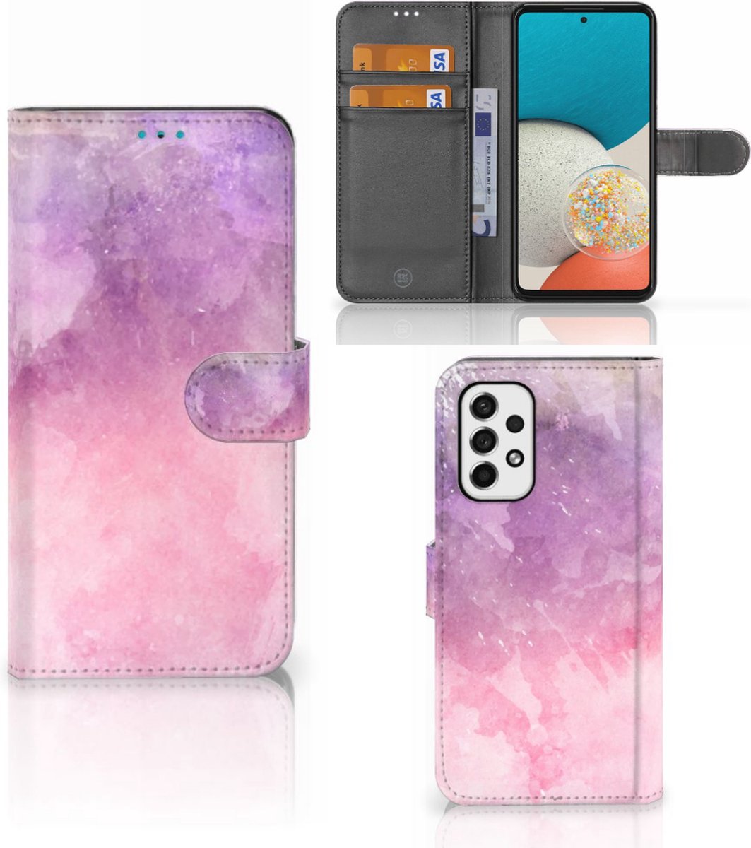 Hoesje Samsung Galaxy A53 Pink Purple Paint