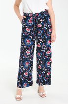Cassis Dames Soepel vallende broek met bloemenprint - Sportbroek - Maat 42