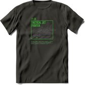 F-15 Vliegtuig T-Shirt | Unisex leger Kleding | Dames - Heren Straaljager shirt | Army F16 | Grappig bouwpakket Cadeau | - Donker Grijs - 3XL