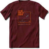 ME-262 Vliegtuig T-Shirt | Unisex leger Kleding | Dames - Heren Straaljager shirt | Army F16 | Grappig bouwpakket Cadeau | - Burgundy - XXL