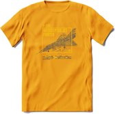 F-106 Vliegtuig T-Shirt | Unisex leger Kleding | Dames - Heren Straaljager shirt | Army F16 | Grappig bouwpakket Cadeau | - Geel - L