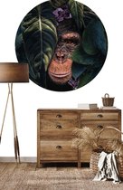 Behangcirkel Jungle chimpanzee - 140 cm | Wandecoratie | Wandcirkel