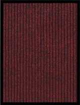 Deurmat 40x60 cm gestreept rood