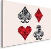 Schilderij - Speelkaart symbolen, premium print