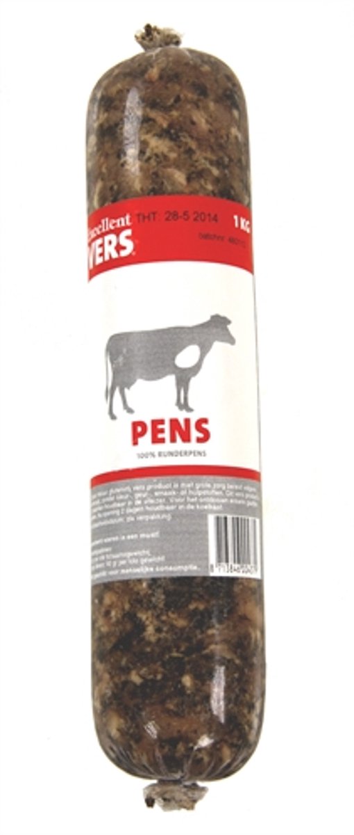 Excellent Vers Pens - Diepvriesvoeding Honden - Runderpens 1kg, Natuurlijk, Zonder Toevoegingen