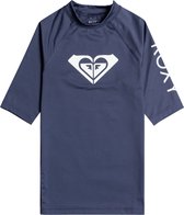 Roxy - UV Rashguard voor meisjes - Whole Hearted - Korte mouw - Mood Indigo - maat 128cm