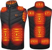 SkiBear Verwarmd Vest - Heated Bodywarmer - Wintersport - Maat XL - Zwart - Unisex - Infrarood - Exclusief Powerbank