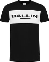 Ballin Amsterdam -  Heren Slim Fit    T-shirt  - Zwart - Maat XS