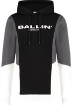 Ballin Amsterdam -  Heren Slim Fit    Hoodie  - Zwart - Maat XS