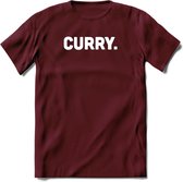 Curry - Snack T-Shirt | Grappig Verjaardag Kleding Cadeau | Eten En Snoep Shirt | Dames - Heren - Unisex Tshirt | - Burgundy - M