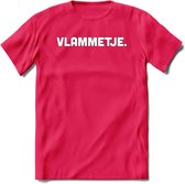 Vlammetje - Snack T-Shirt | Grappig Verjaardag Kleding Cadeau | Eten En Snoep Shirt | Dames - Heren - Unisex Tshirt | - Roze - L