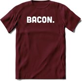 Bacon - Snack T-Shirt | Grappig Verjaardag Kleding Cadeau | Eten En Snoep Shirt | Dames - Heren - Unisex Tshirt | - Burgundy - XL