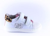Clic sneaker CL-20319 velcro wit leopard hart-23