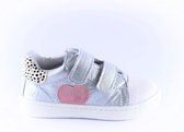 Clic sneaker CL-20319 velcro zilver glitter hart-23