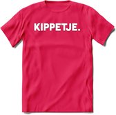 Kippetje - Snack T-Shirt | Grappig Verjaardag Kleding Cadeau | Eten En Snoep Shirt | Dames - Heren - Unisex Tshirt | - Roze - M