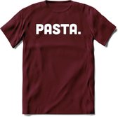 Pasta - Snack T-Shirt | Grappig Verjaardag Kleding Cadeau | Eten En Snoep Shirt | Dames - Heren - Unisex Tshirt | - Burgundy - XXL