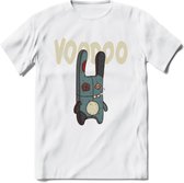 Voodoo pop T-Shirt Grappig | Halloween Kleding Kado Heren / Dames | Animal Skateboard Cadeau shirt - Wit - M