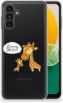 Trendy Telefoonhoesjes Geschikt voor Samsung Galaxy A13 5G | Geschikt voor Samsung Galaxy A04s Smartphone Hoesje Doorzichtig Giraffe