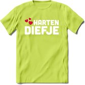 Harten Diefje - Valentijn T-Shirt | Grappig Valentijnsdag Cadeautje voor Hem en Haar | Dames - Heren - Unisex | Kleding Cadeau | - Groen - XL