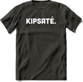 Kipsate - Snack T-Shirt | Grappig Verjaardag Kleding Cadeau | Eten En Snoep Shirt | Dames - Heren - Unisex Tshirt | - Donker Grijs - XL