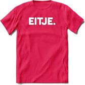 Eitje - Snack T-Shirt | Grappig Verjaardag Kleding Cadeau | Eten En Snoep Shirt | Dames - Heren - Unisex Tshirt | - Roze - L