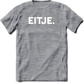 Eitje - Snack T-Shirt | Grappig Verjaardag Kleding Cadeau | Eten En Snoep Shirt | Dames - Heren - Unisex Tshirt | - Donker Grijs - Gemaleerd - 3XL