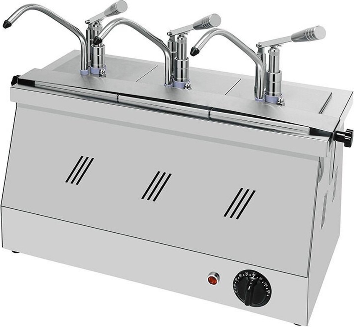 Dispenser Voor Warme Sauzen Met Triple Hevelbediening - GN1/6 - Gastro-Inox 503.192 - Horeca & Professioneel