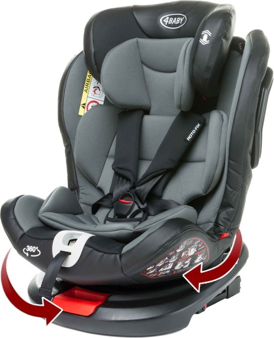 Siège Auto Bébé Isofix Groupe 0+/1/2/3 (0-36 Kg) Roto Noir à Prix