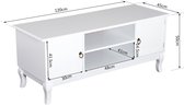 HOMdotCOM TV-meubel lowboard MDF wit 120 x 45 x 50cm
