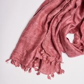 Dzukou Silk Uncut - Sjaal - Dames - Roze - Eri Zijden - Handgemaakt