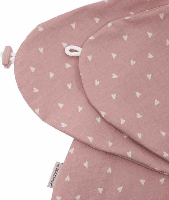 Voedingskussen - Hobea Hoes voor zwangerschaps-/voedingskussen - Oudroze met hartjes