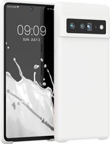 kwmobile telefoonhoesje voor Google Pixel 6 Pro - Hoesje met siliconen coating - Smartphone case in mat wit