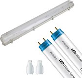 LED TL Armatuur met T8 Buis - Igia Hari - 120cm Dubbel - Philips - CorePro LEDtube EM 840 - 29W - Natuurlijk Wit 4000K | Vervangt 72W