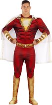 FUNIDELIA Shazam kostuum voor mannen Superhelden - Maat: S - Rood