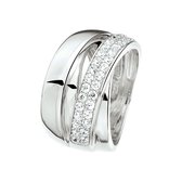 The Jewelry Collection Ring Zirkonia - Zilver