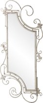 Wandspiegel 63*3*153 cm Wit Hout, Glas Rechthoek Grote Spiegel Muur Spiegel Wand Spiegel