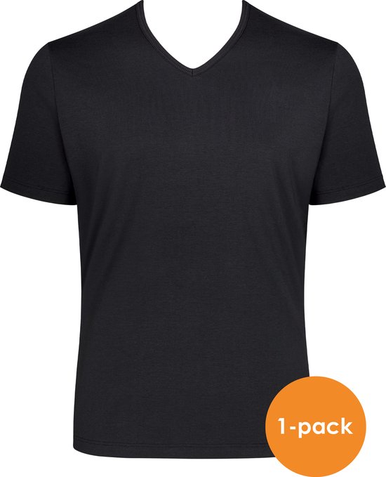 Sloggi Men GO Shirt V-Neck Regular Fit - heren T-shirt (1-pack) - zwart - Maat: S