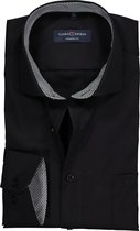 CASA MODA modern fit overhemd - zwart (contrast) - Strijkvriendelijk - Boordmaat: 44