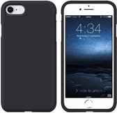 Siliconen Backcover Hoesje iPhone 7 Zwart - Telefoonhoesje - Smartphonehoesje - Zonder Screen Protector